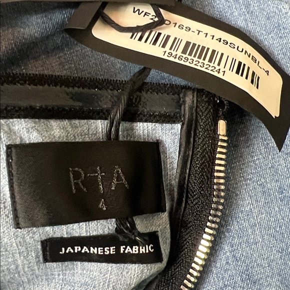 RtA Eliana Blue Denim Strapless Layered Top Size 4 Reg. $395 - Picture 9 of 12